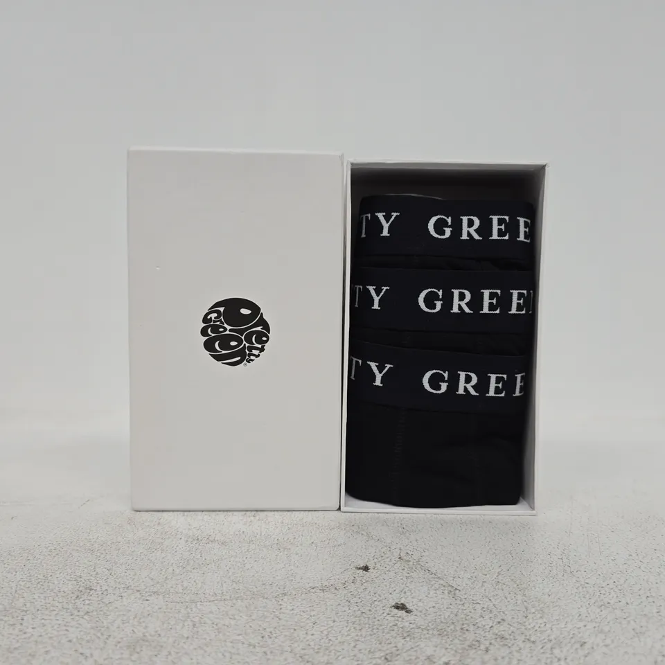 PRETTY GREEN 3-PACK NIMBUS BOXERS IN BLACK SIZE SMALL