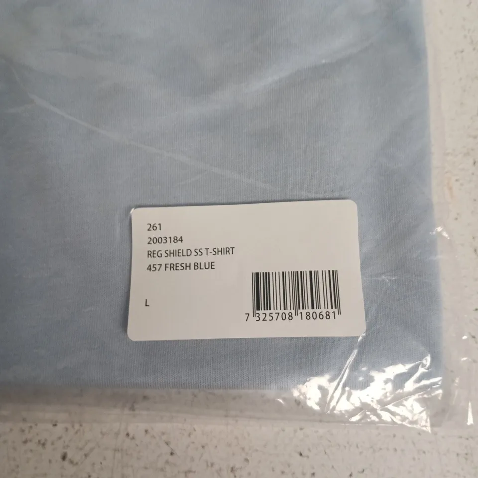 GANT REG SHIELD SS T‑SHIRT – FRESH BLUE, SIZE L