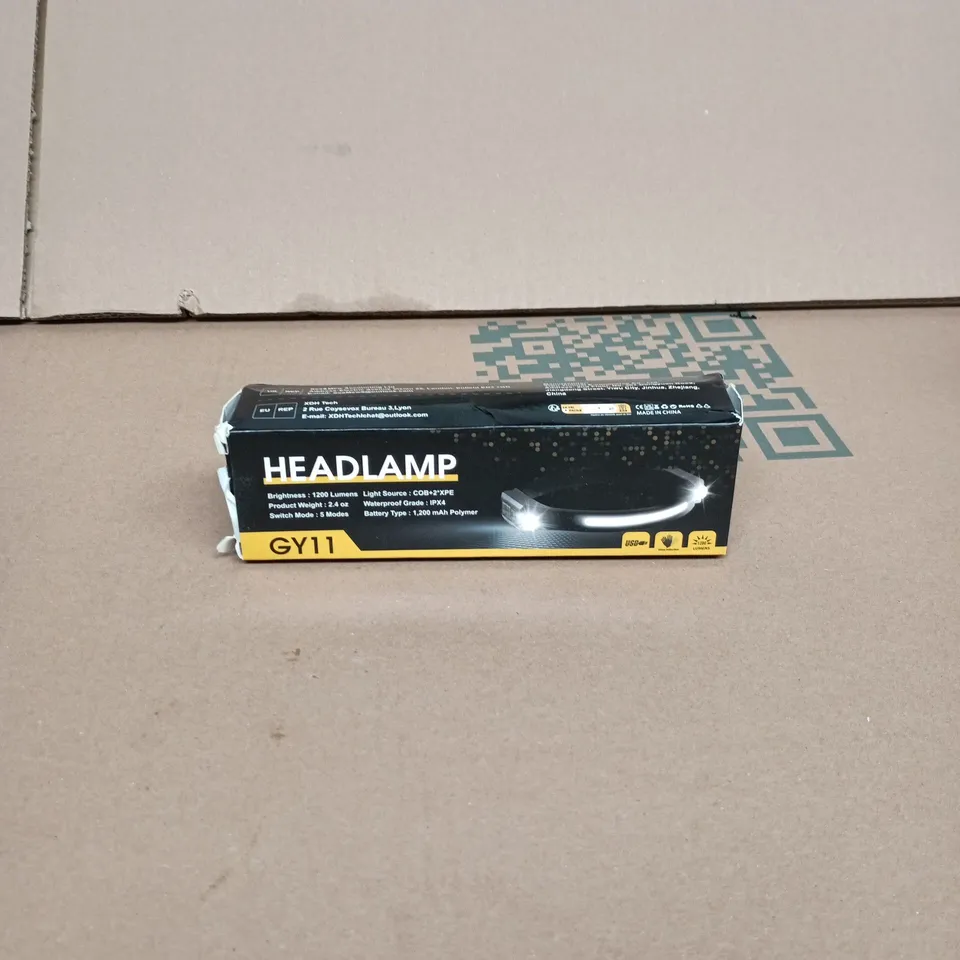 BOX OF APPROXIMATELY 10 ASSORTED GOODS INCLUDING GY11 HEADLAMP, SMOL DISHWASHER TABLETS AND EDGE LEAF MOUSE AND RAT LURE TRAPS