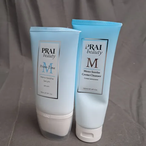 BOXED OF PRAI BEAUTY CRÈME CLEANSER , MENO SOOTHE SERUM
