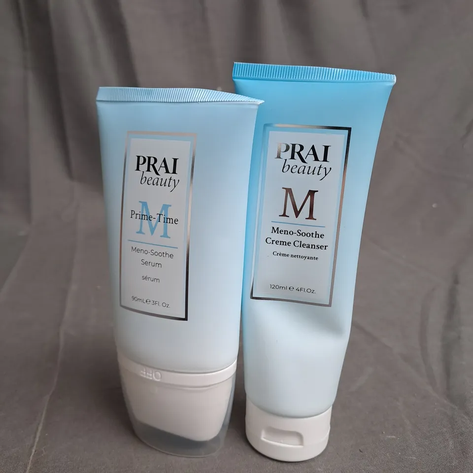 BOXED OF PRAI BEAUTY CRÈME CLEANSER , MENO SOOTHE SERUM 