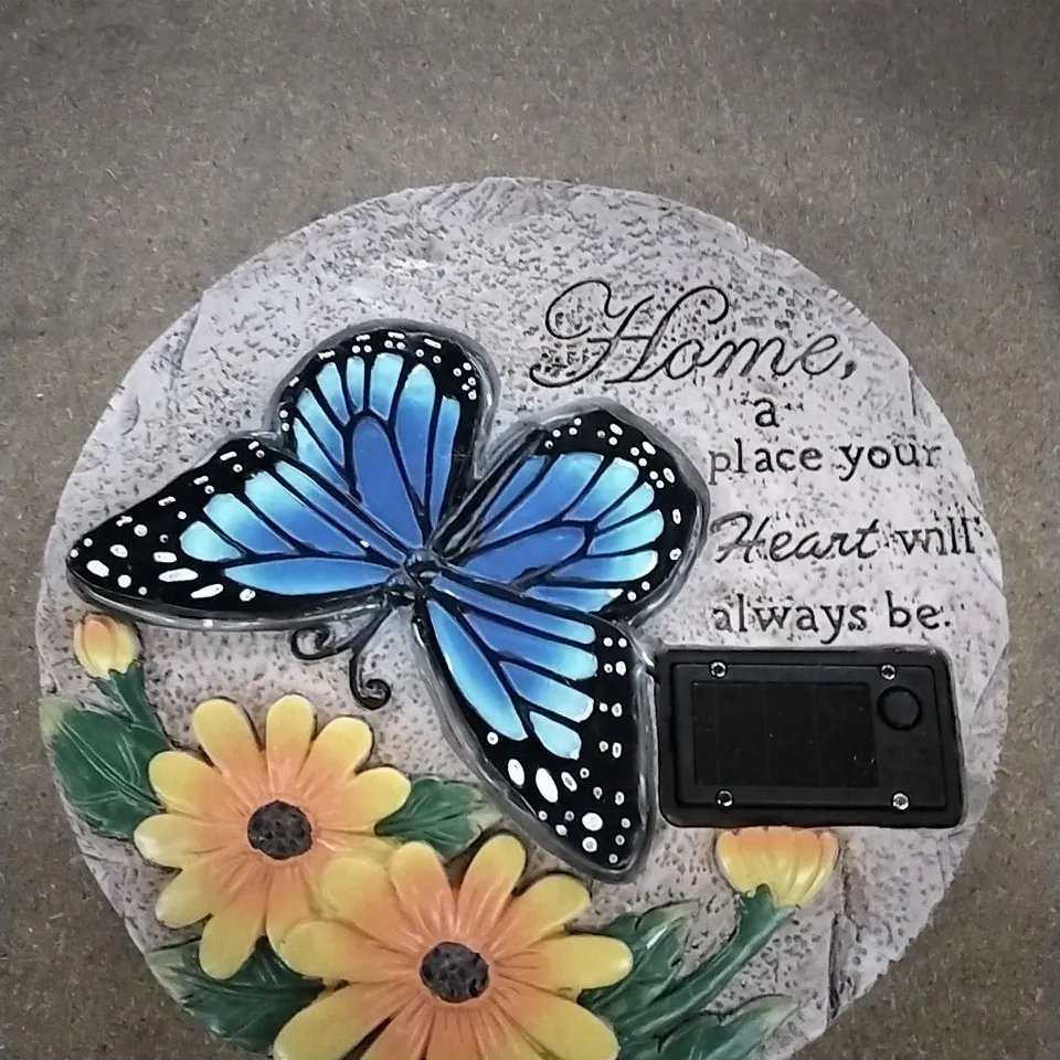 HOME2GARDEN SOLAR LED BUTTERFLY STEPPING STONE