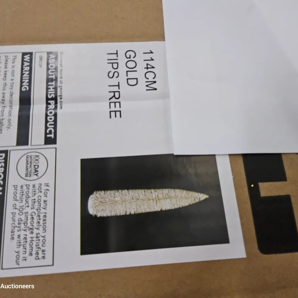 PALLET OF APPROXIMATELY 12 BRAND NEW BOXED 114cm GOLD TIPS TREE