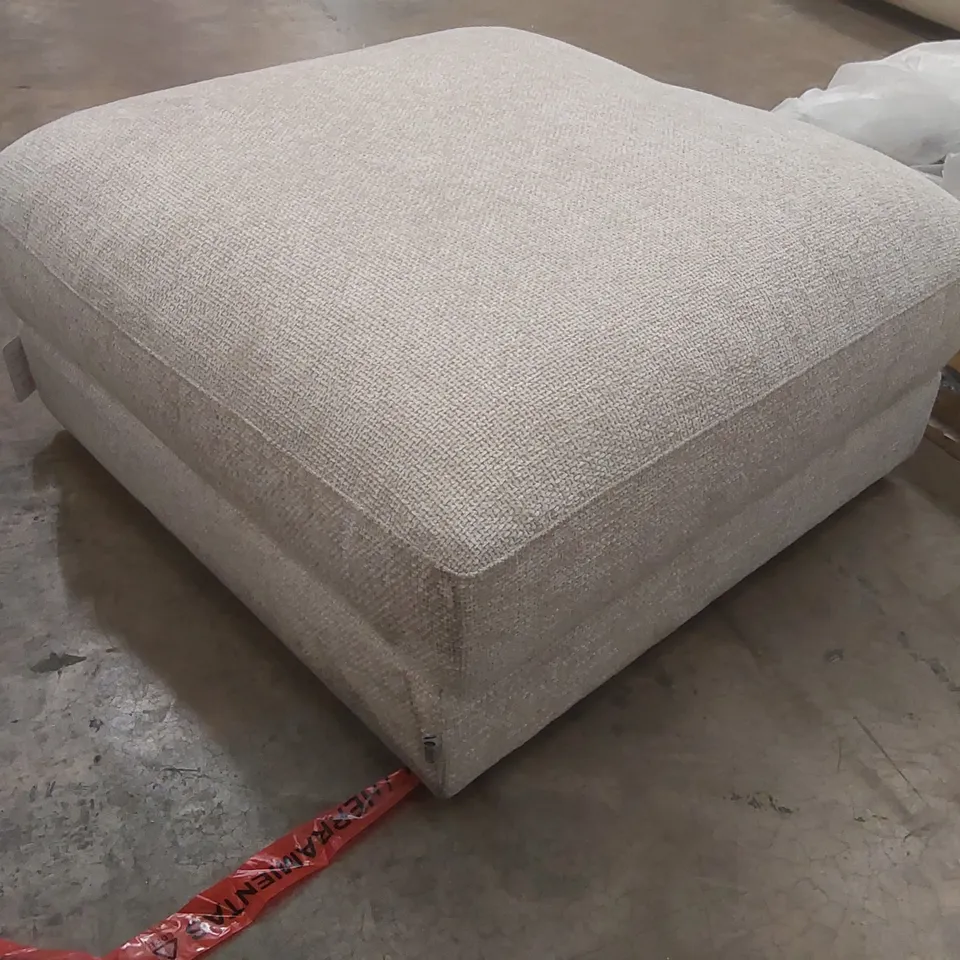 DANETTI UPHOLSTERED FOOTSTOOL WITH WHEELS 