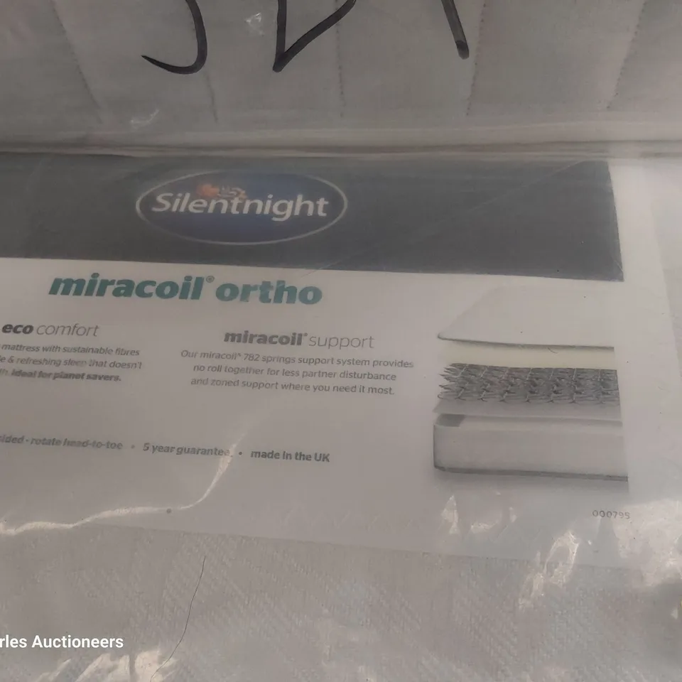 QUALITY BAGGED 5' KINGSIZE SILENTNIGHT ECO COMFORT MICROCOIL ORTHO MATTRESS