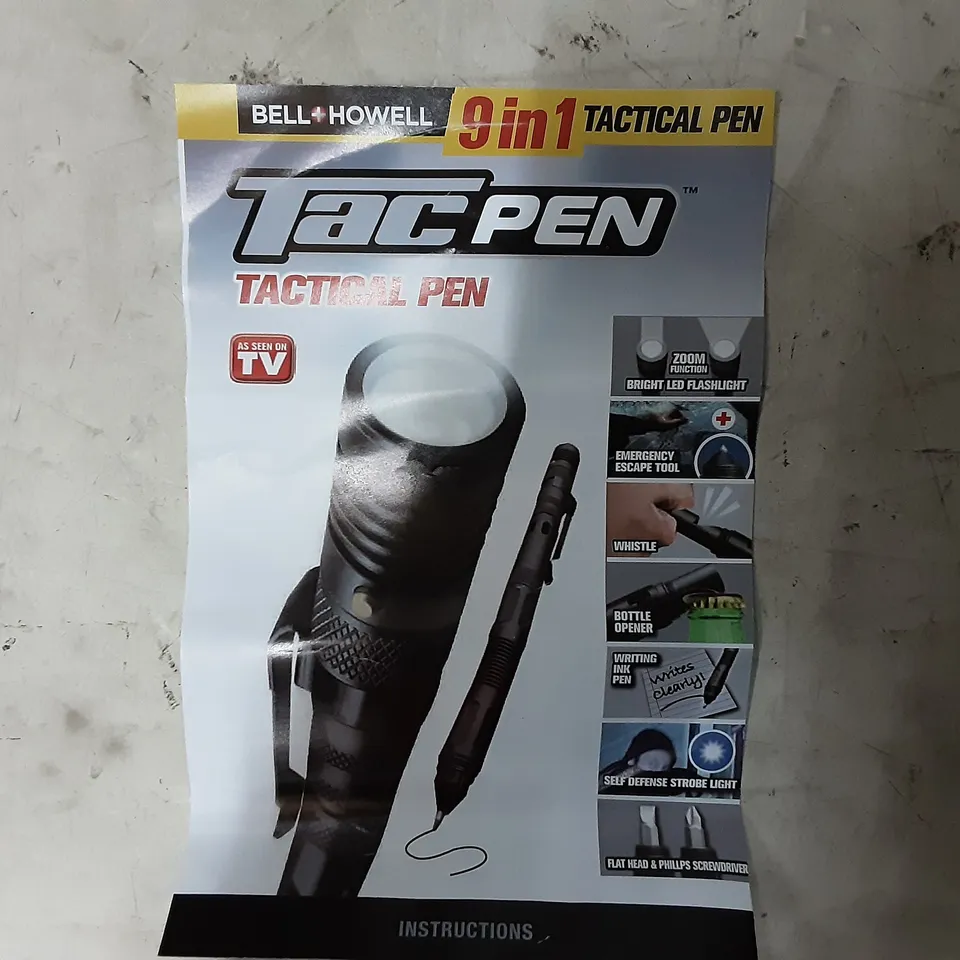 BOXED  BELL HOWELL BRAND NEW 9 IN 1 TAC PEN X 22PCS