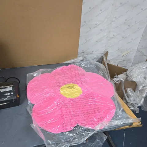 BUTTERFLY CRAZE PINK FLOWER RUG, 100% POLYESTER, MADE IN CHINA