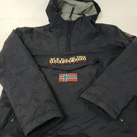 NAPAPIJRI GEOGRAPHICAL NAVY JACKET - SIZE M