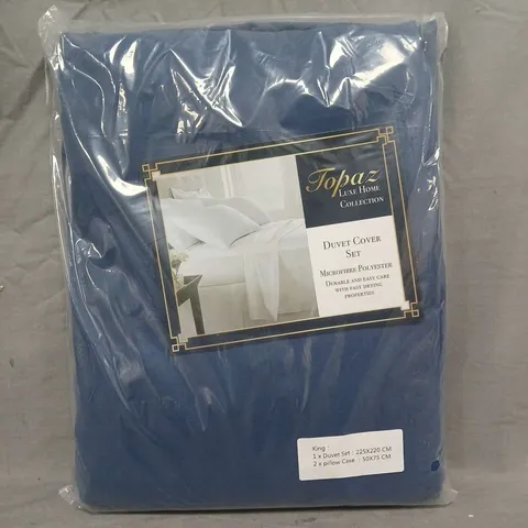 BOX OF APPROXIMATELY 12 TOPAZ LUXE HOME DUVET COVER SETS IN VARIOUS COLOURS AND SIZES - COLLECTION ONLY