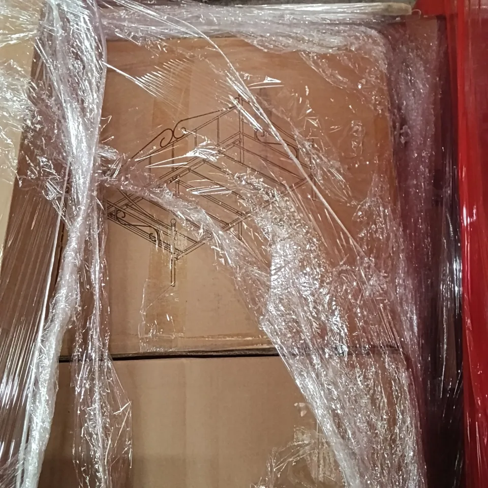 PALLET OF ASSORTED ITEMS TO INCLUDE - CABINET, BEDFRAME
