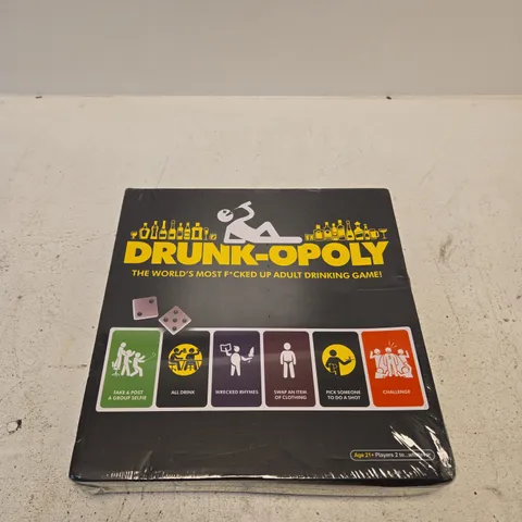 BOXED AND SEALED DRUNK-OPOLY – THE WORLD’S MOST F***ED UP ADULT DRINKING GAME
