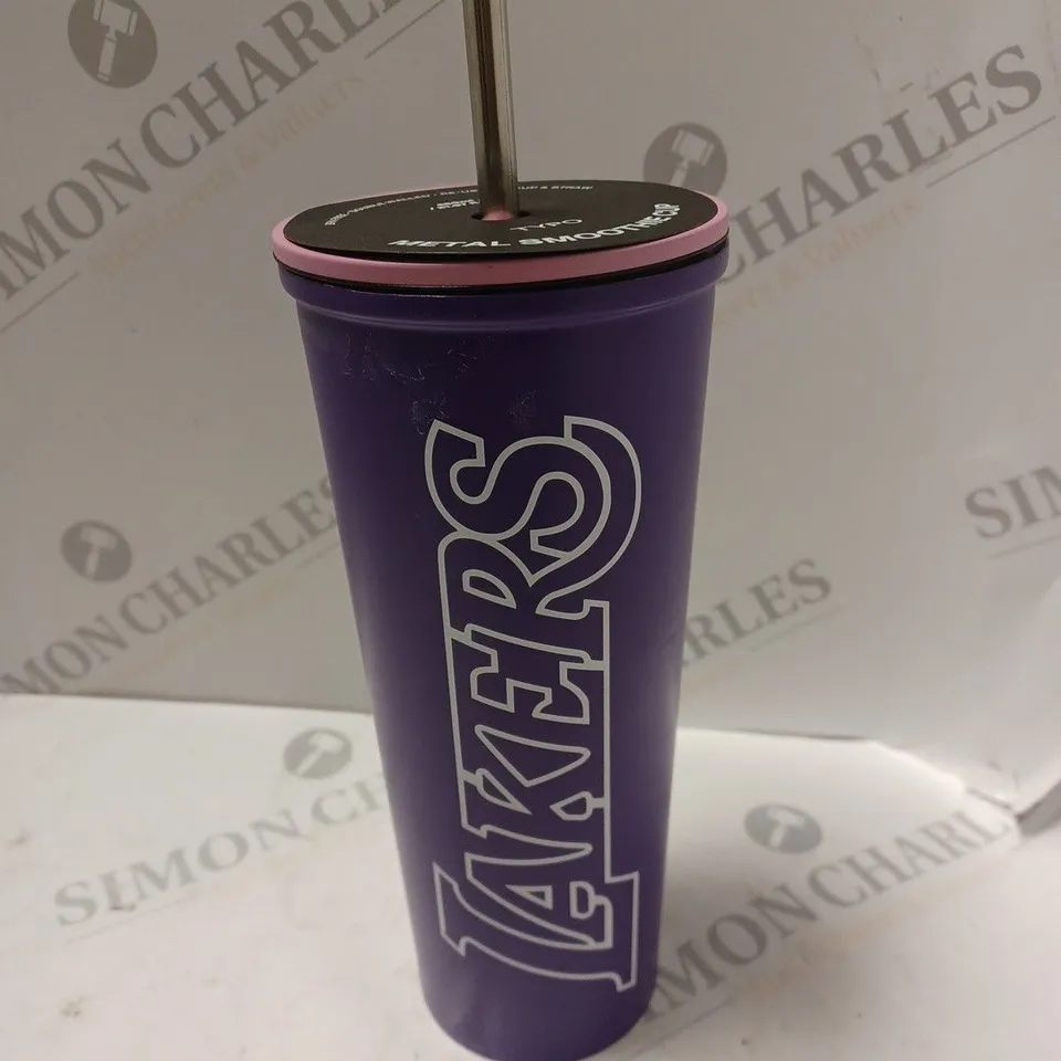 TYPO LA LAKERS PURPLE METAL DOUBLE WALLED SMOOTHIE CUP