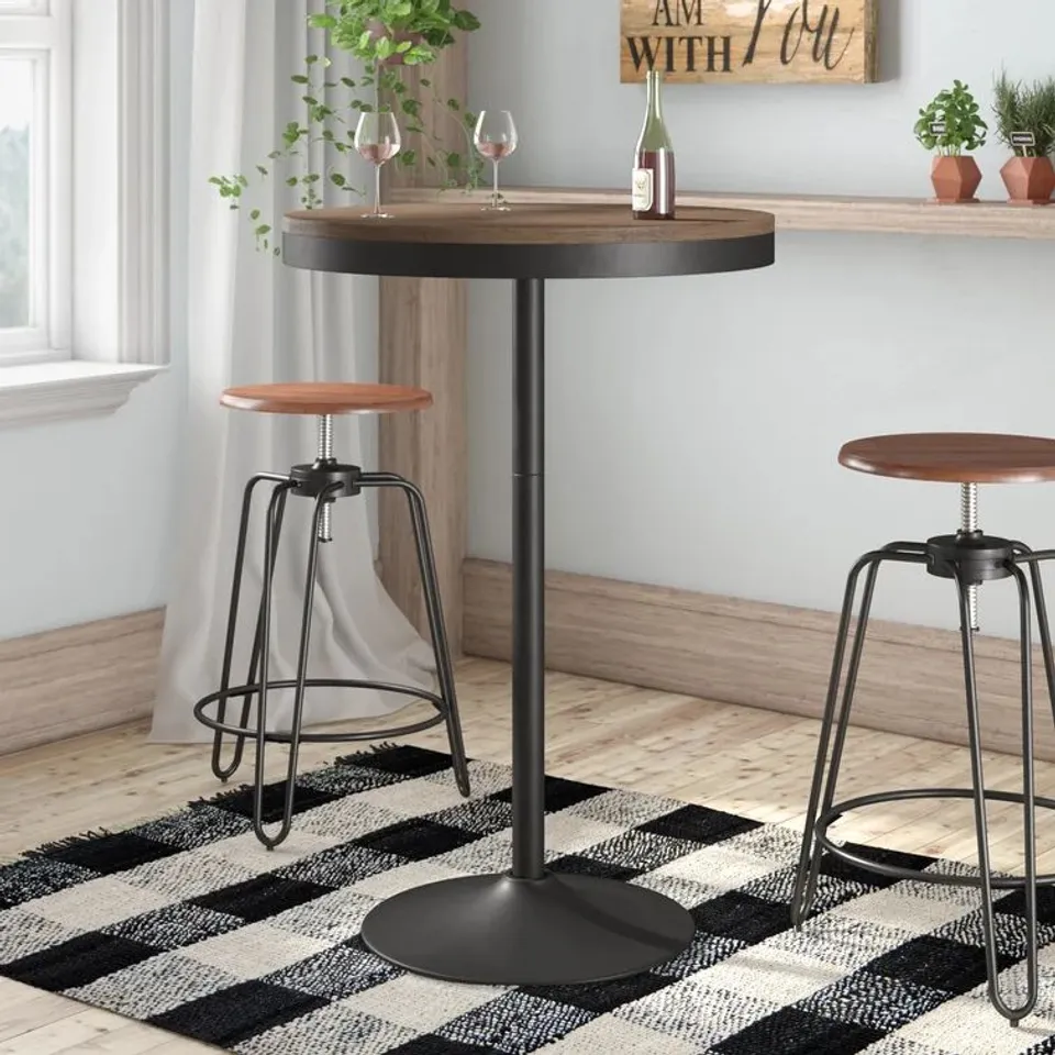 BOXED LEYBURN DINING TABLE IN BROWN 