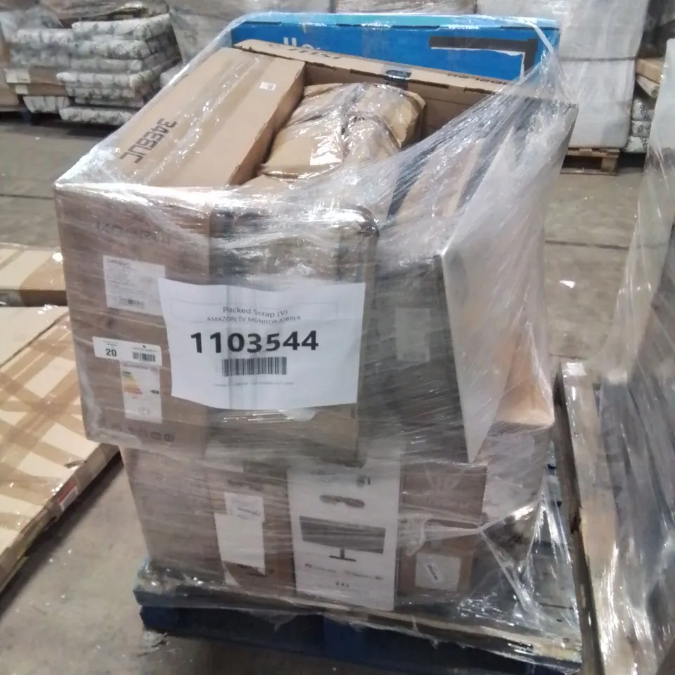 PALLET OF APPROXIMATELY 13 UNPROCESSED RAW RETURN MONITORS AND TELEVISIONS TO INCLUDE;