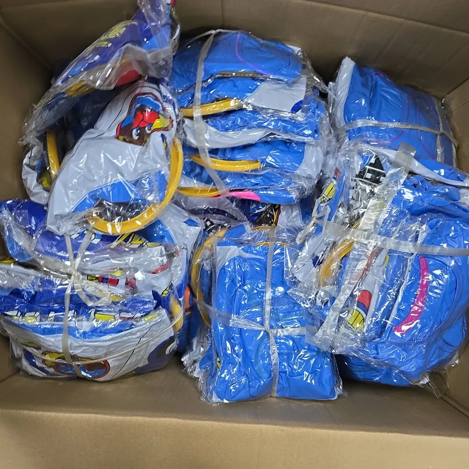 APPROXIMATELY 50 INFLATABLE CAR CHILDRENS SWIM RINGS - COLLECTION ONLY
