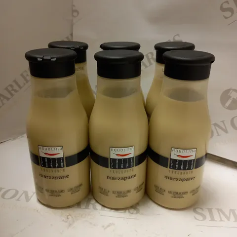 LOT OF 6 X 250ML AQUOLINA LATTE CORPO BODY MILK MARZIPAN