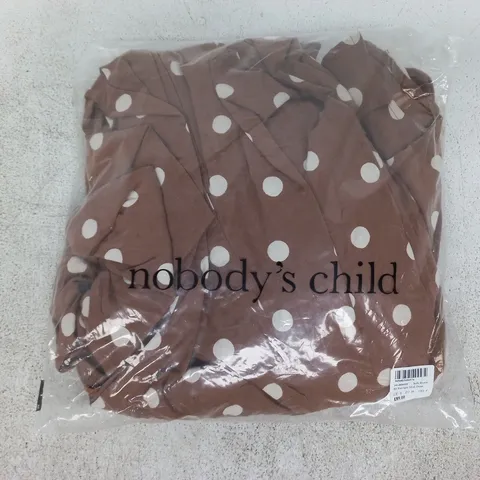 BAGGED NOBODY'S CHILD SS STARLIGHT MIDI DRESS IN SOFT BROWN SIZE UK 8