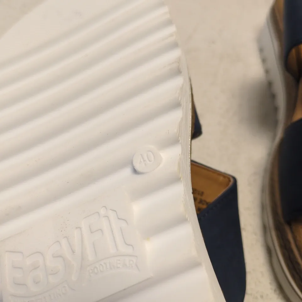 PAVERS NAVY BLUE EASYFIT PLATFORM SANDALS – UK 7 (EU 40)