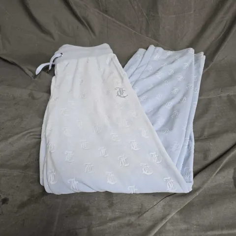 JUICY COUTURE VELOUR RHINESTONE TRACKSUIT PANTS IN BABY BLUE SIZE XXS