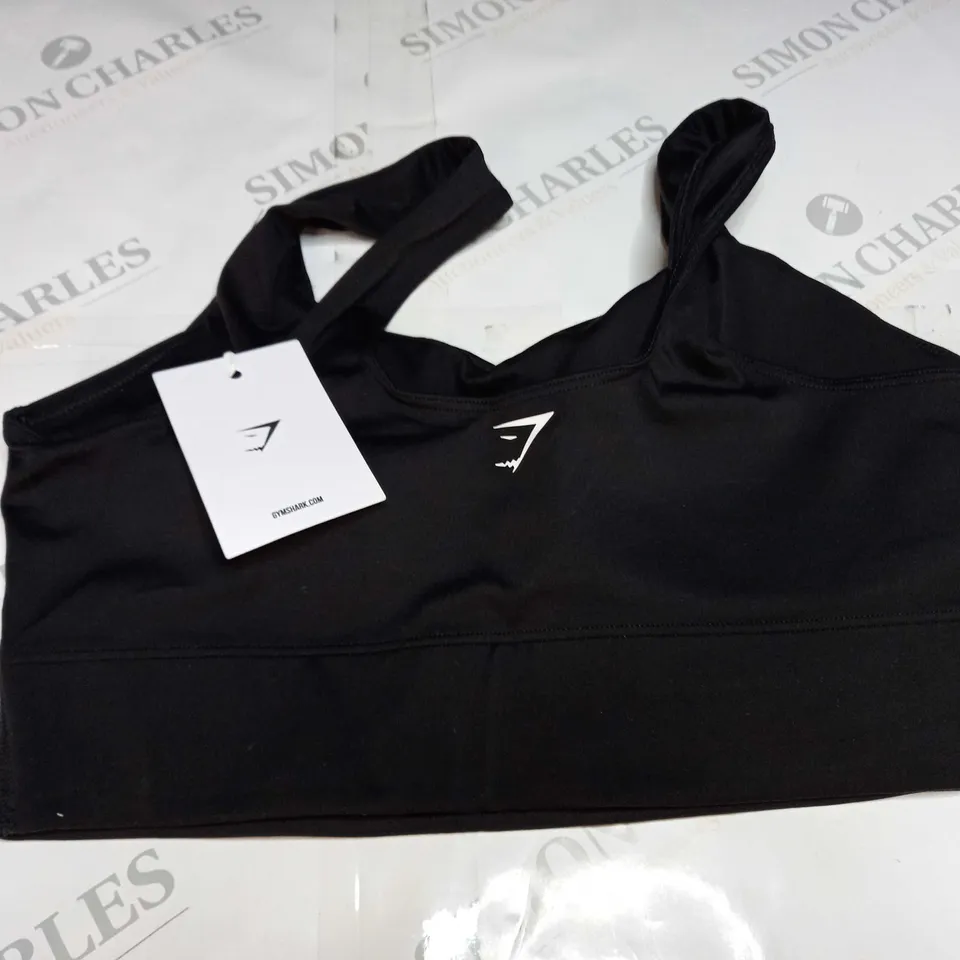 GYMSHARK LONGLINE SPORTS BRA IN BLACK - MEDIUM
