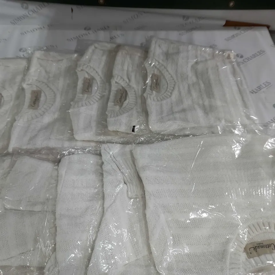 LOT OF 9 COTTONADE ROUND NECK  JUMPERS - VARIOUS SIZES