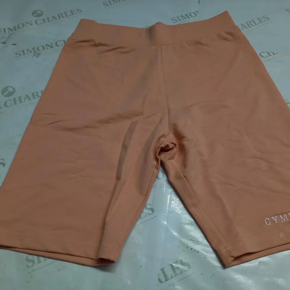GYMKING LINEAR SHORTS IN CORAL ALMOND - UK 12
