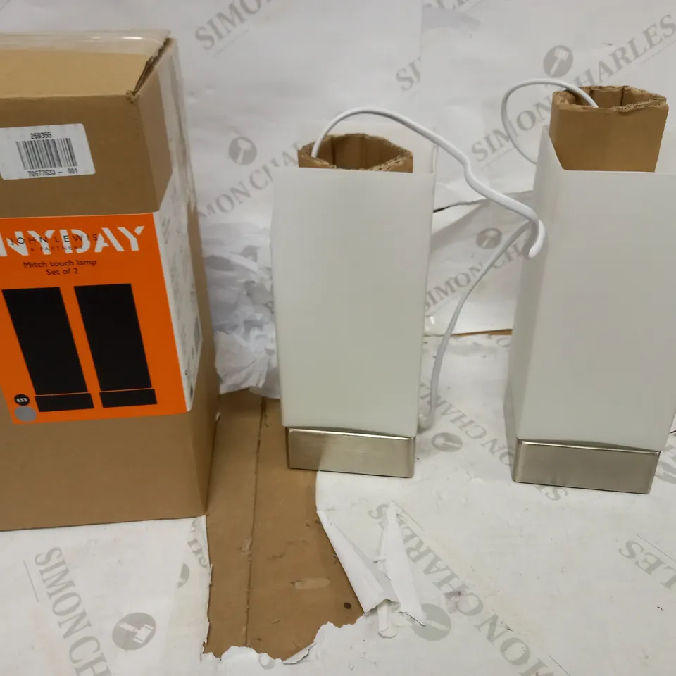 JOHN LEWIS MITCH TOUCH LAMP SET OF 2