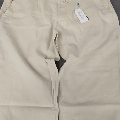 MR MARVIS LINEN PANTS IN BEIGE SIZE 31/32