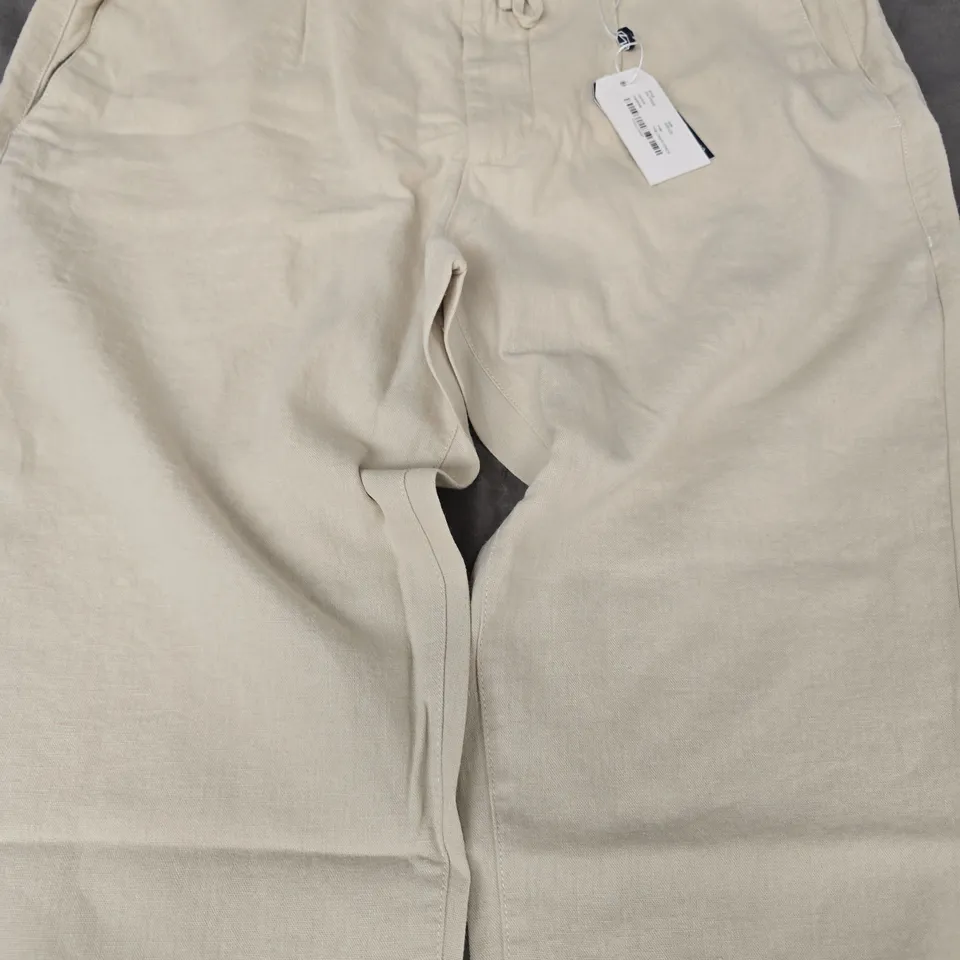 MR MARVIS LINEN PANTS IN BEIGE SIZE 31/32