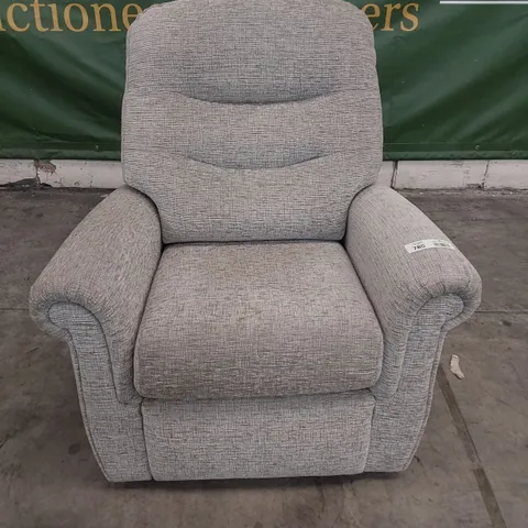QUALITY BRITISH DESIGNER G PLAN HOLMES EASY CHAIR FARROW MIST FABRIC 