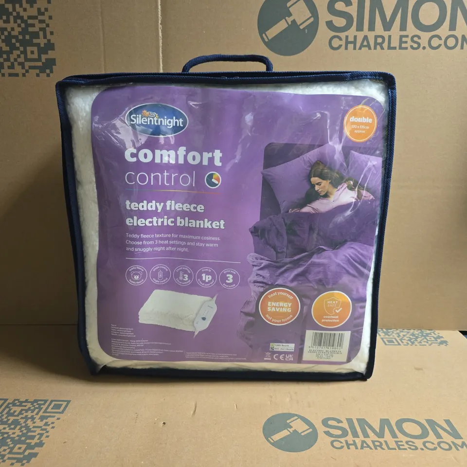 SILENTNIGHT COMFORT CONTROL TEDDY FLEECE ELECTRIC BLANKET