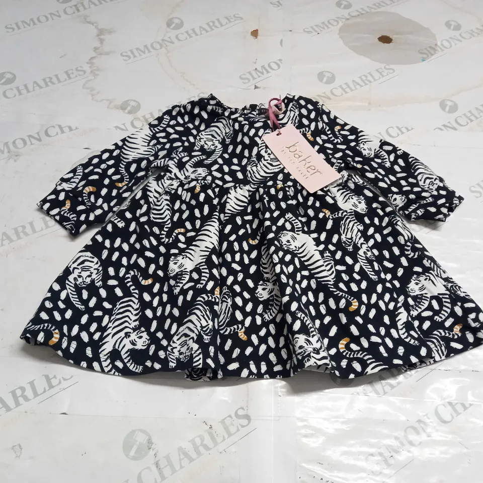 TED BAKER ANIMAL PRINT DRESS SIZE 0-3 MONTHS