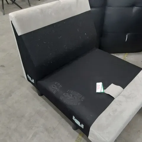 ARMLESS SECTION GREY PLUSH FABRIC