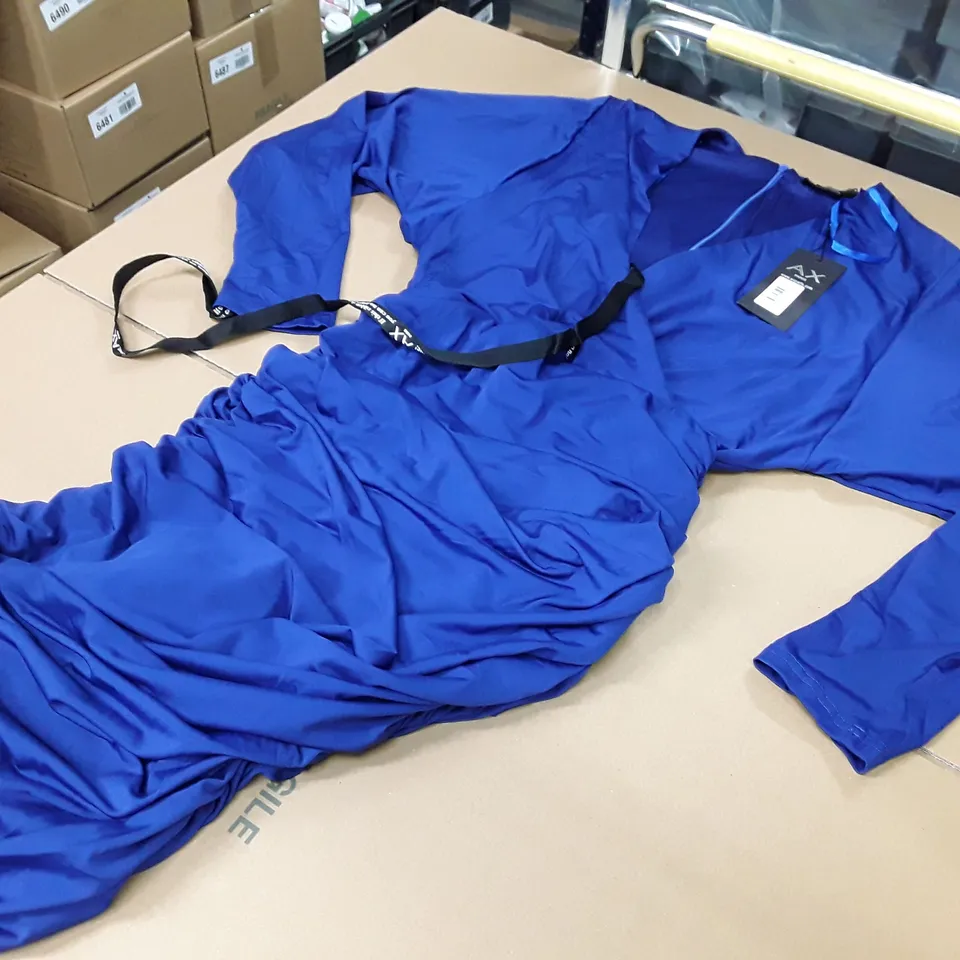 AX PARIS COBALT RUCHED DRESS - 14