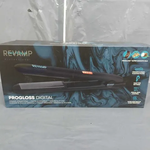 BOXED REVAMP PROFFESSIONAL, PROGLOSS DIGITAL CERAMIC STRAIGHTENER