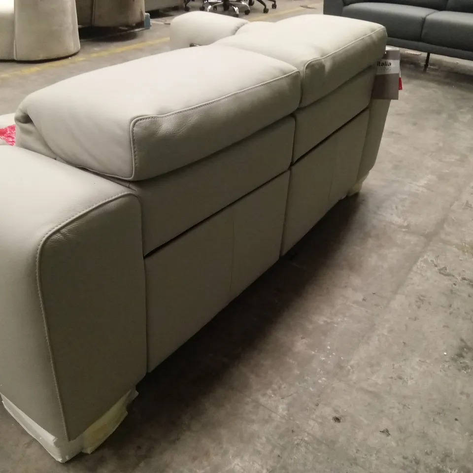 QUALITY DESIGNER ITALIAN MADE GIORGIO 2 SEATER ELECTRIC RECLINER LEATHER LOVESEAT SOFA