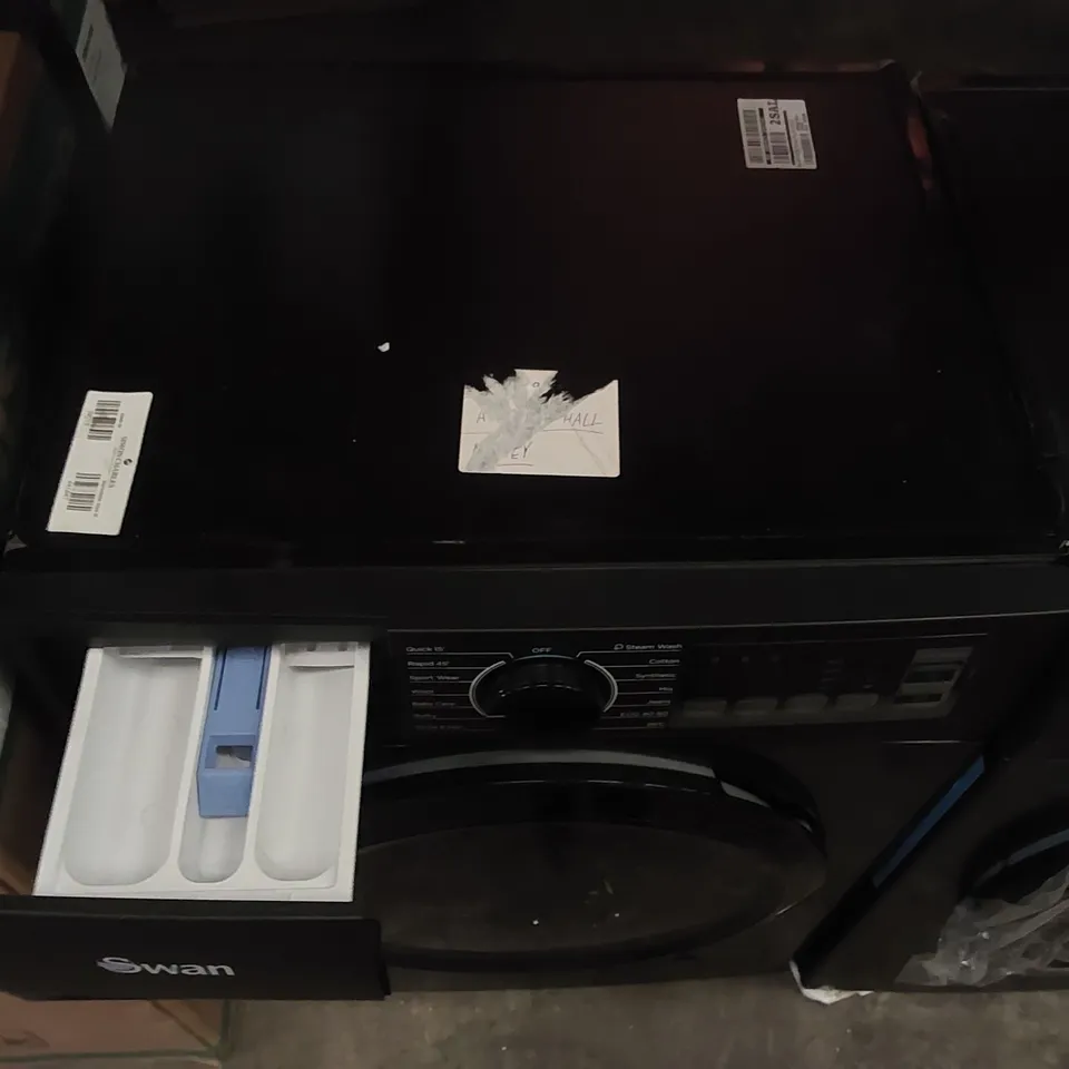 SWAN SW75130B 9KG LOAD, 1400 SPIN FREESTANDING WASHING MACHINE - BLACK