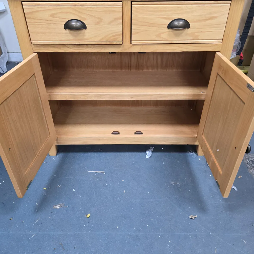 ASHWIN READY ASSEMBLED 2 DOOR, 2 DRAWER MEDIUM SIDEBOARD - CONTAINS SOLID WOOD