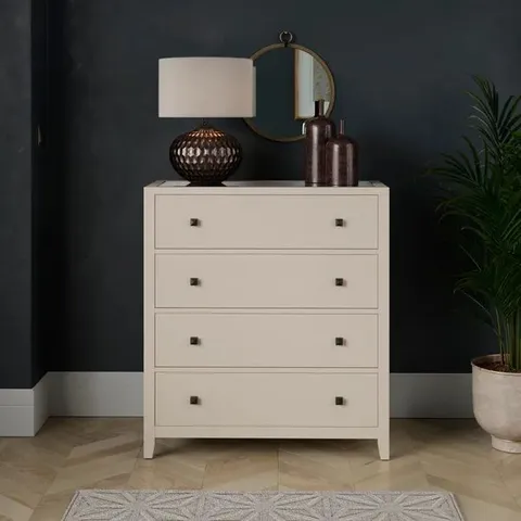 BOXED MALONE 4 DRAWER CHEST OF DRAWERS (2 BOXES)