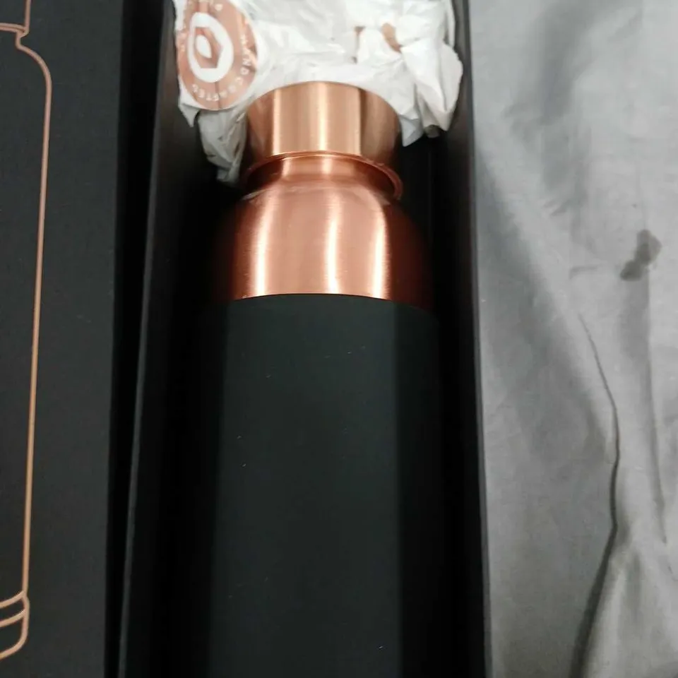 PAANI PURE COPPER WATER BOTTLE – COPPER FINISH WITH BLACK SLEEVE