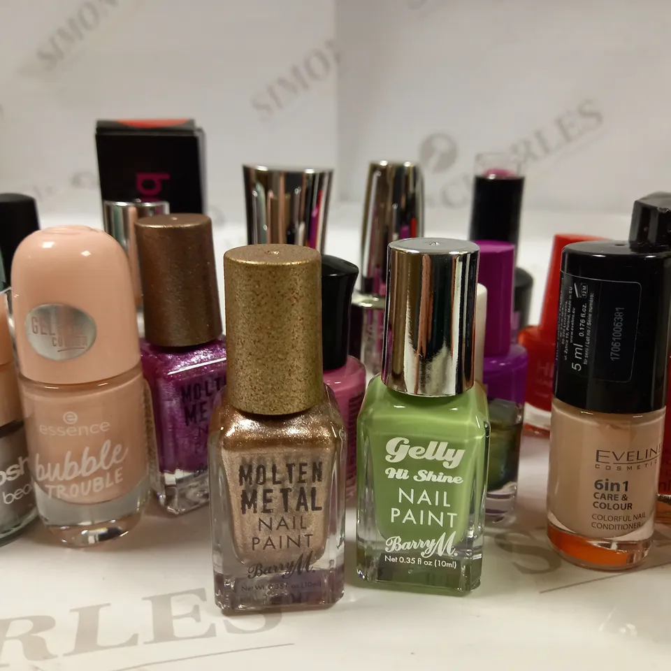 PREMIUM BRANDED NAIL POLISH LACQUER COLLECTION APPROX. 20 ITEMS 