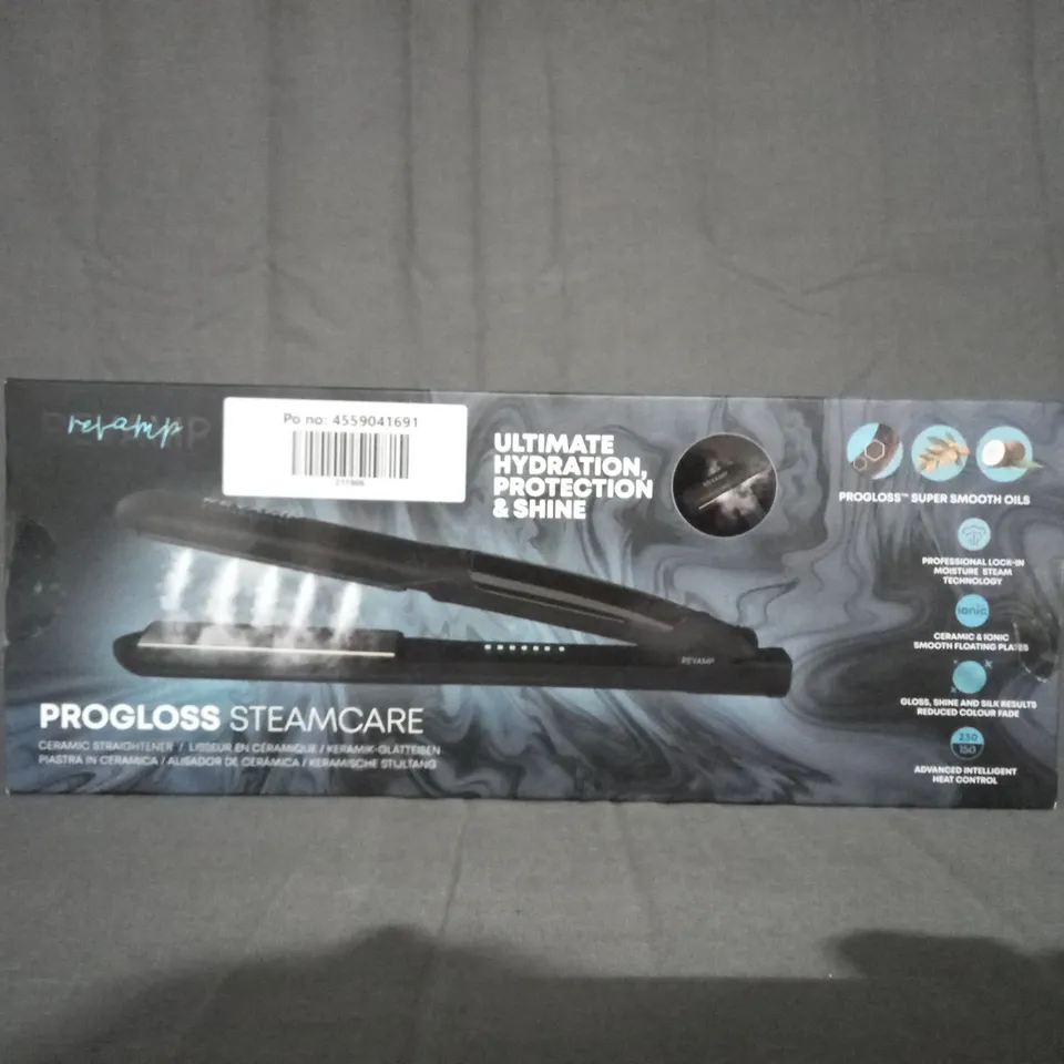 BOXED REVAMP PROGLOSS STEAMCARE CERAMIC STRAIGHTENER ST-1600-EU