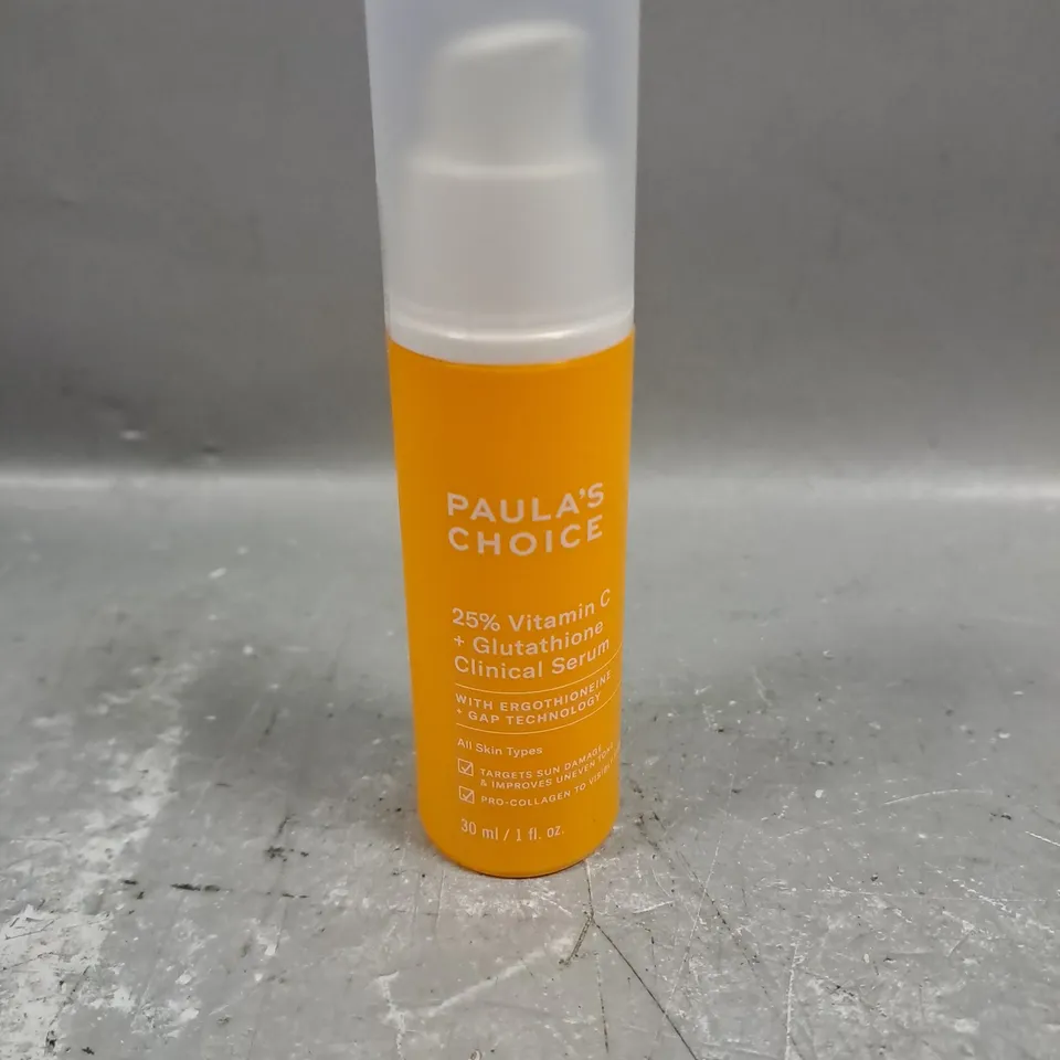 SEALED PAULA'S CHOICE 25% VITAMIN C + GLUTATHIONE CLINICAL SERUM 30ML