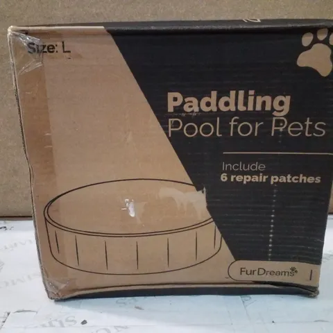 BOXED FUR DREAMS PADDLING POOL FOR PETS - SIZE L