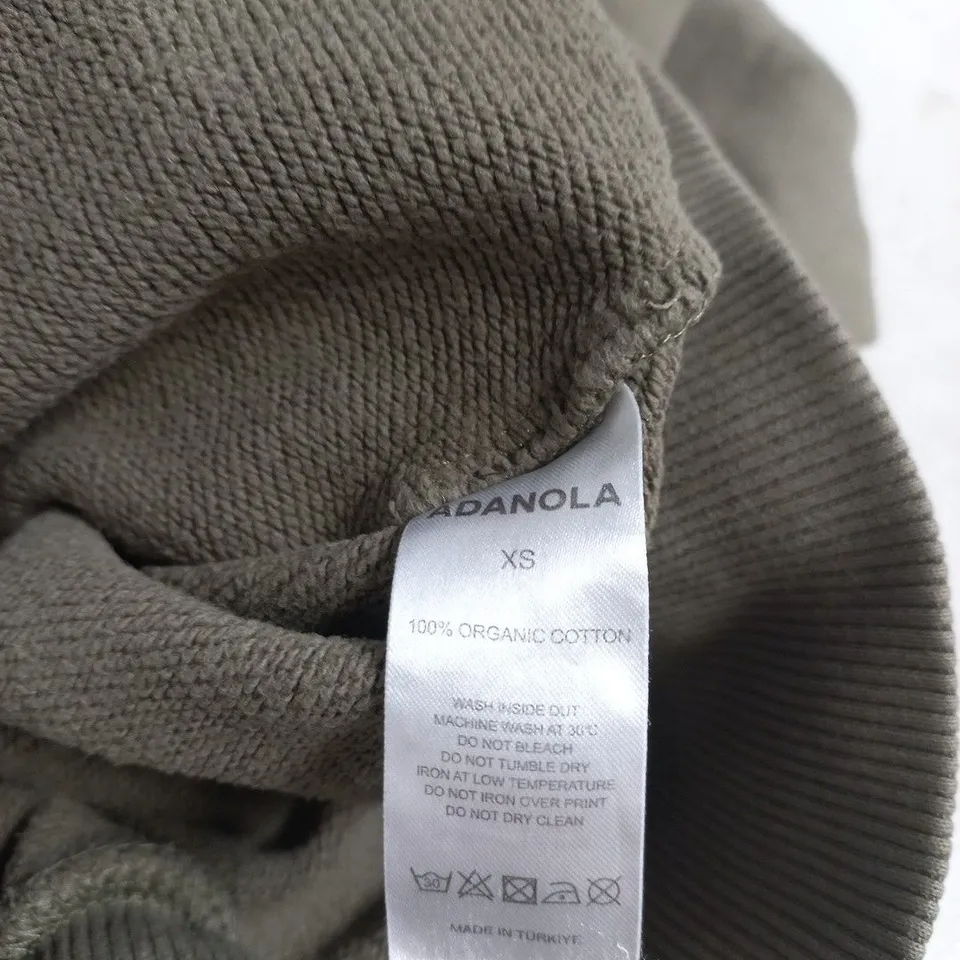 ADANOLA HOODIE OLIVE GREEN OVERSIZED XS – 100% ORGANIC COTTON