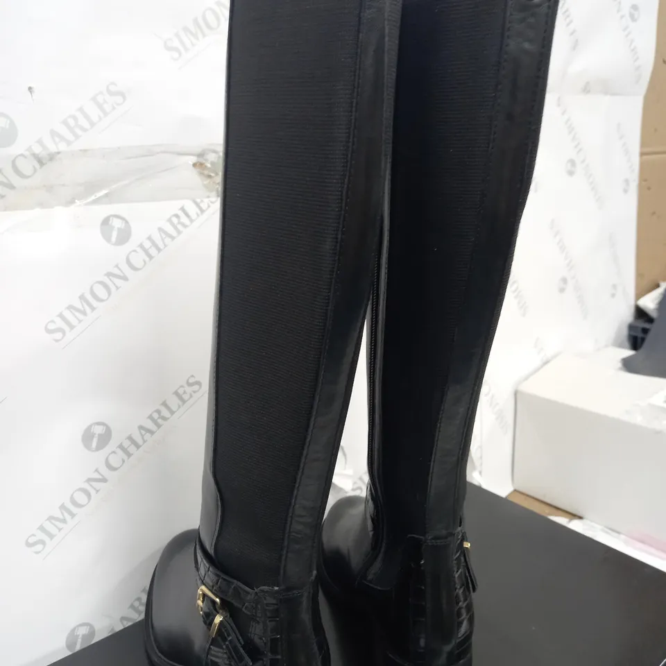 DUNE TILDING BOOT BLACK LEATHER SIZE 5.5 - BOXED