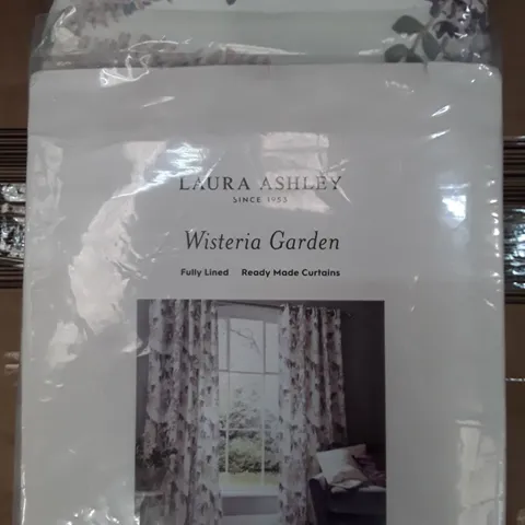 WISTERIA COTTON STANDARD GROMMET/EYELET CURTAIN CURTAIN PAIR (SET OF 2) 