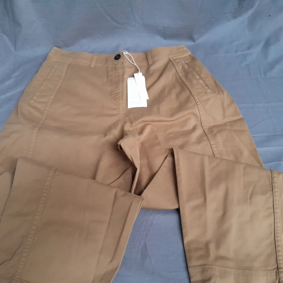 TOAST FLAT FRONT COTTON TWILL TROUSERS IN HARVEST - 12