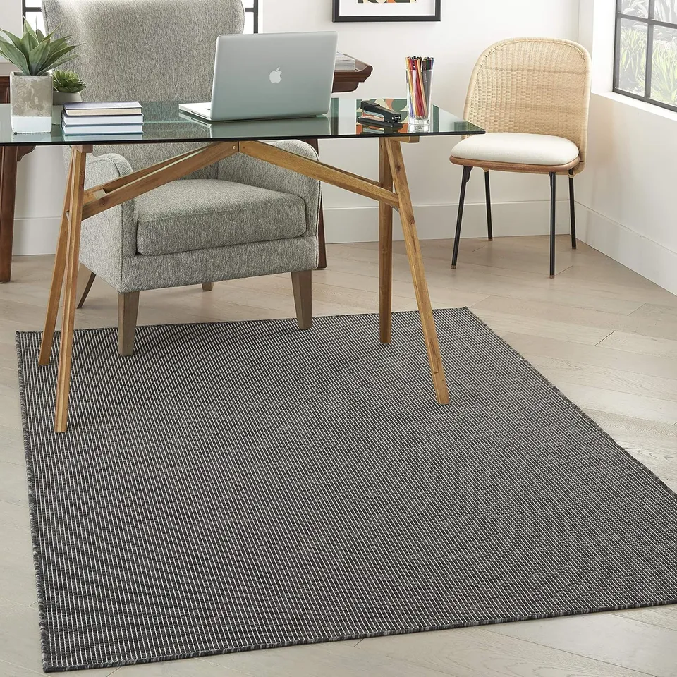 NOURISON POSITANO INDOOR-OUTDOOR CHARCOAL 4' X 6' AREA RUG