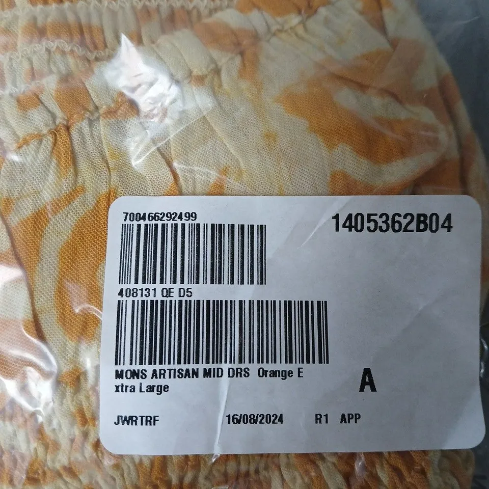 MONSOON ARTISAN MID DRESS ORANGE SIZE XL. BAGGED